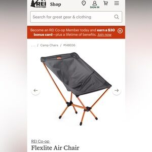 REI Co-op Flexlite Macro Chair NWT